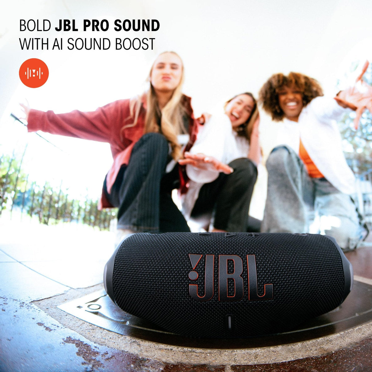 JBL Charge 6 - Portable Waterproof & Drop-Proof Bluetooth Speaker (Black)